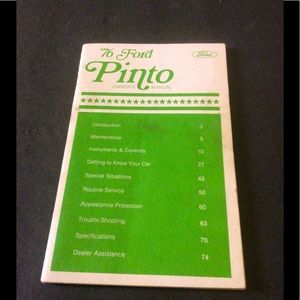 1976 Ford Pinto original owners manual